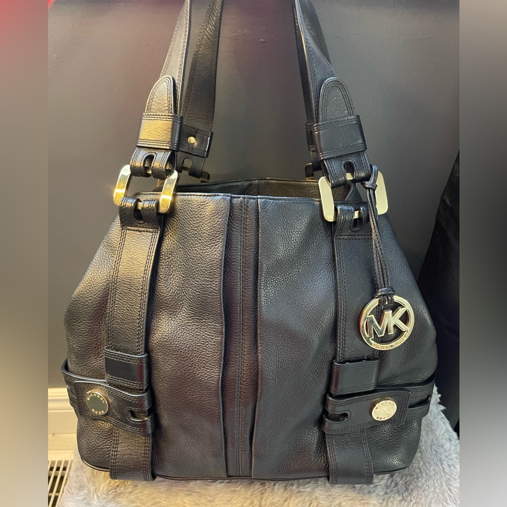 Michael Kors Harness Grab Luggage Leather Tote